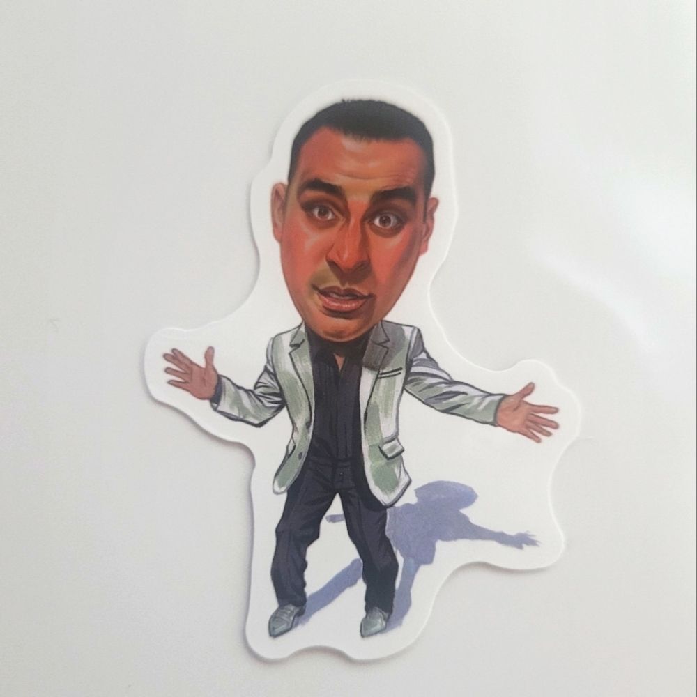 Russell Peters Comedian Sticker Caricature